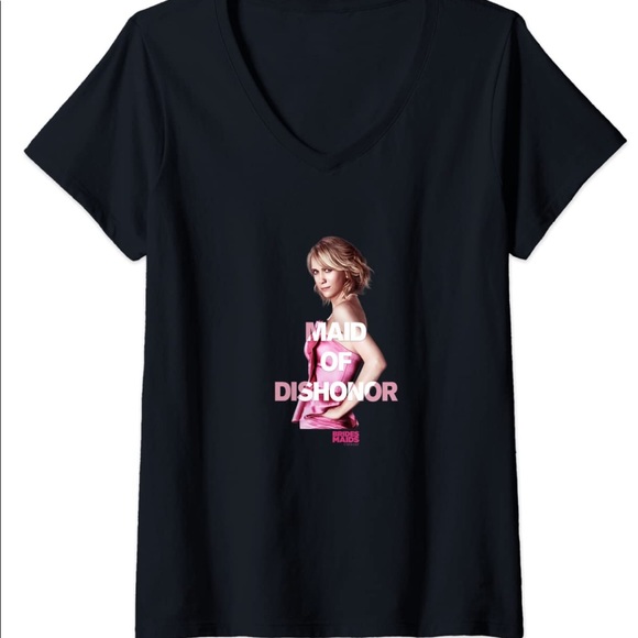Size XXL Bridemaid’s Movie V Neck black tshirt - Picture 1 of 3